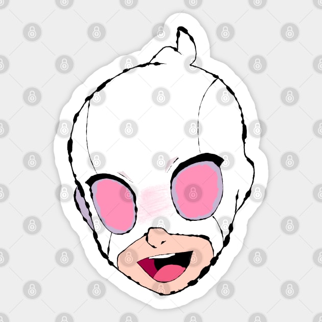 Abstract Gwenpool Sticker by Randomart